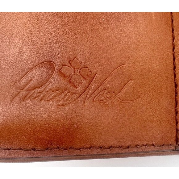 Patricia Nash Terresa Wallet Brown Rust Woven Leather Classic Preppy - Picture 6 of 8